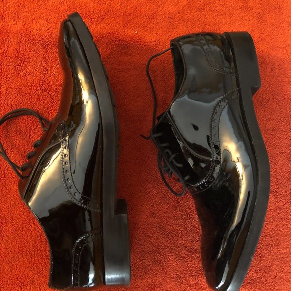 New Men's Cole Haan Patent Leather Lace Up Shoes 12M - Picture 10 of 12
